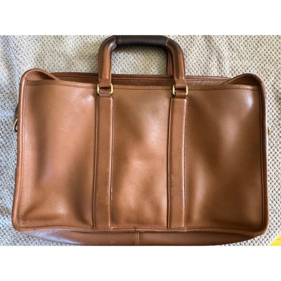 Coach 100% Leather Vintage Taupe Briefcase NO STRAPS - Picture 4 of 10